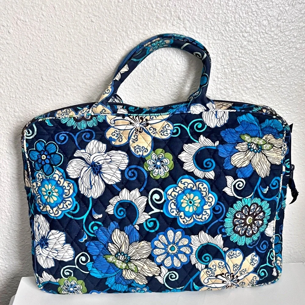 Vera Bradley Mod Floral Blue Lap Top Tablet Case 15